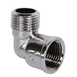 Raccord coude 92 GCH MF à visser laiton chromé