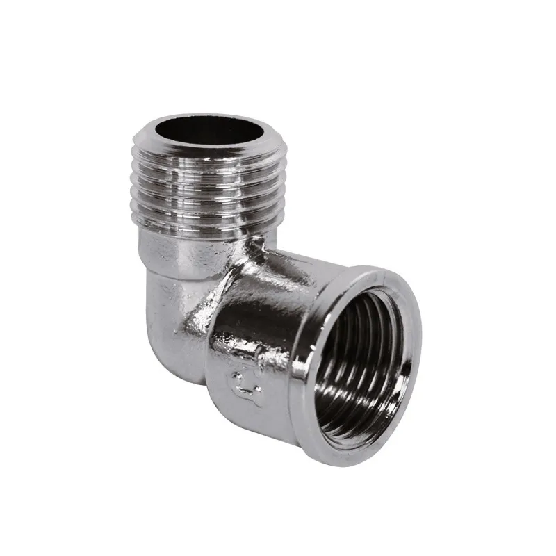 Raccord coude 92 GCH MF à visser laiton chromé