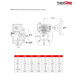 Dimensions réducteurs DN40-300 Robinet papillon 1133 manchette EPDM vulcanisé corps fonte papillon inox oreilles taraudées