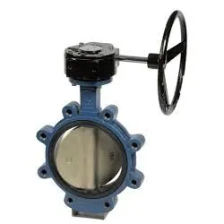 Robinet papillon 1133 à poignée crantée manchette EPDM vulcanisé corps fonte papillon inox oreilles taraudées entre brides