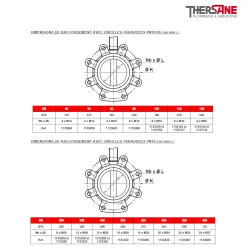Dimensions raccordement Robinet papillon 1135  manchette EPDM vulcanisé corps fonte papillon fonte