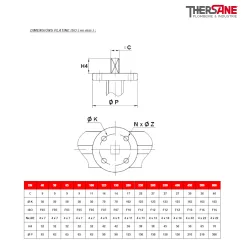 Dimensions platine ISO Robinet papillon 1135  manchette EPDM vulcanisé corps fonte papillon fonte