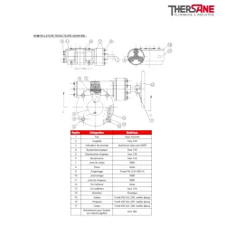Nomenclature réducteurs DN500-600 Robinet papillon 1135 réducteur monté à manchette EPDM vulcanisé corps fonte papillon fonte