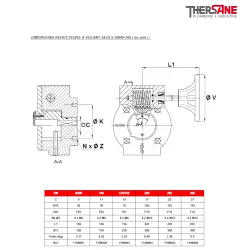 Nomenclature réducteurs a volant  Robinet papillon 1135 réducteur monté à manchette EPDM vulcanisé corps fonte papillon fonte