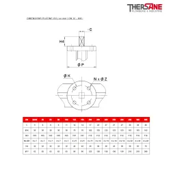 Dimensions platine vanne à papillon 1125 corps fonte GL avec papillon fonte et manchette EPDM