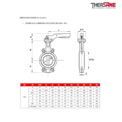 Robinets a commande par levier vanne à papillon 1125 corps fonte GL avec papillon fonte et manchette EPDM