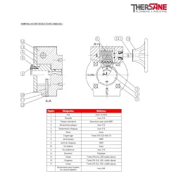 Vanne à papillon avec réducteur monté corps fonte GL avec papillon fonte et manchette EPDM
