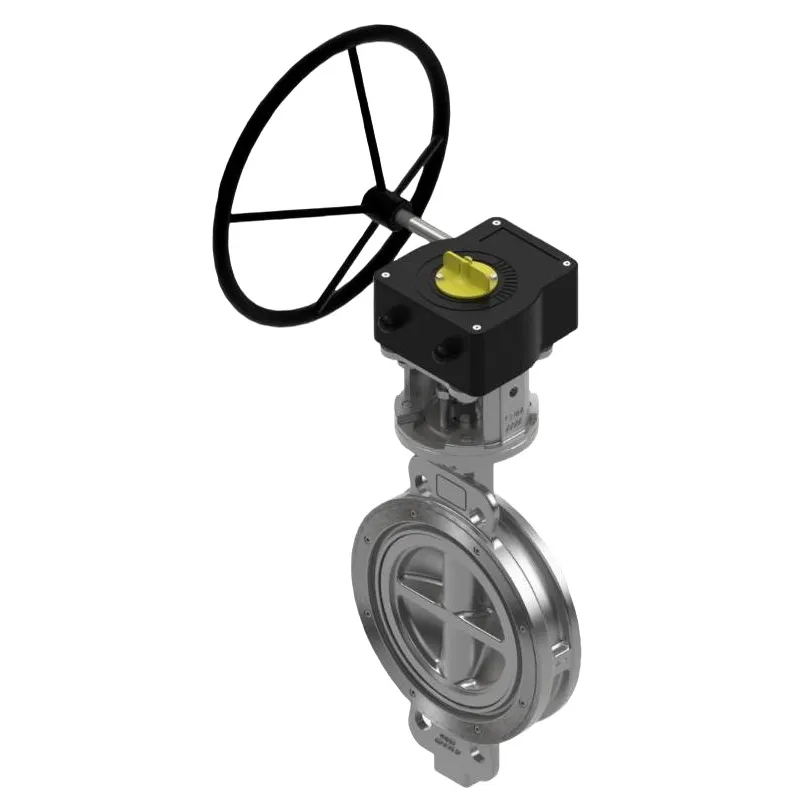 vanne à papillon double excentration WAFER sièges PTFE