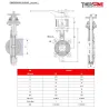 Dimension dn50-65  vanne à papillon double excentration LUG PN 10/16 sièges PTFE