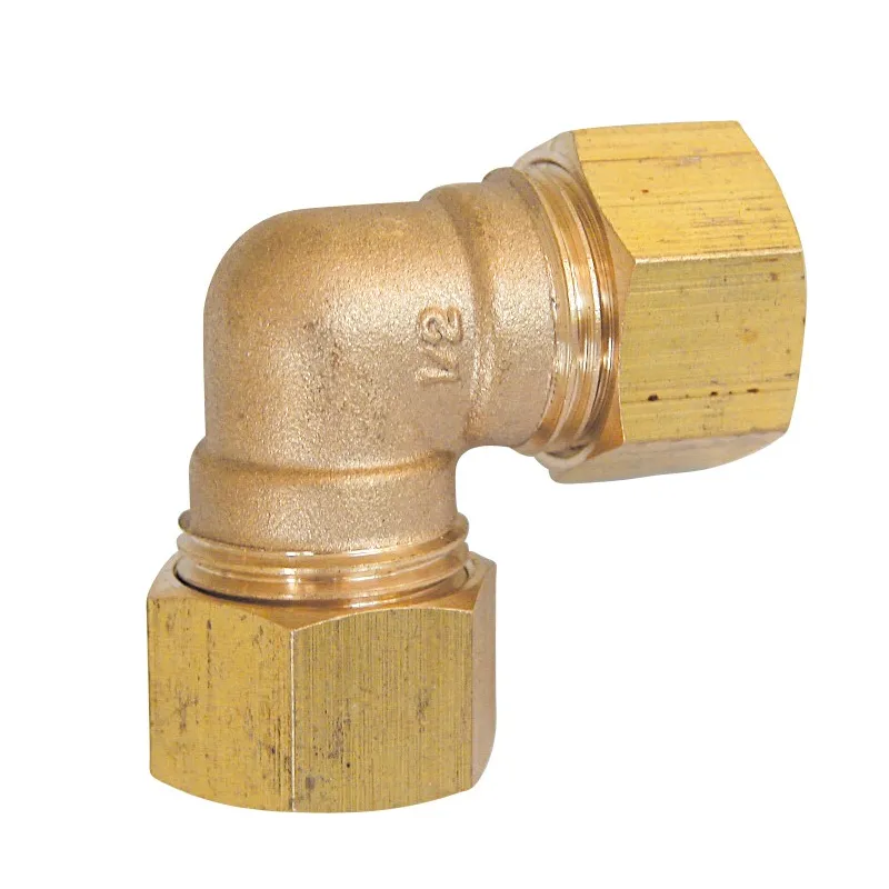 Raccord bicône coude égal type 705B laiton à olive