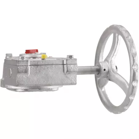 1191 Réducteur manuel pour vanne à papillon triple excentration corps acier papillon inox oreilles taraudées