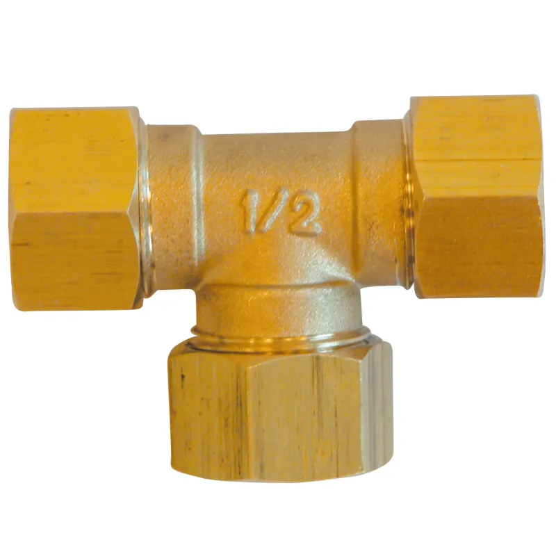 Raccord bicône Té type 706B laiton à olive