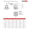 Dimensions platine ISO Réducteur manuel pour vanne à papillon triple excentration corps acier papillon inox oreilles taraudées