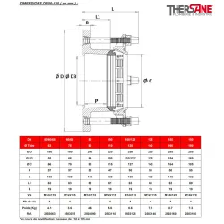 Dimensions dn50-150 Adaptateur à bride verrouillée avec talon d'appui