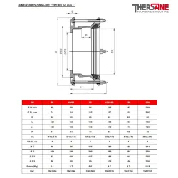 Dimensions dn50-200 Adaptateur à bride fonte à serrage extérieur pour tubes rigides
