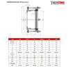 Dimensions dn50-200 Adaptateur à bride fonte à serrage extérieur pour tubes rigides