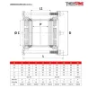 Dimensions dn63-200 Manchon fonte à serrage extérieur pour tubes PVC bi-orienté et Polyéthylène