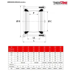 Dimensions dn50-200 Manchon fonte à serrage extérieur pour tubes rigides