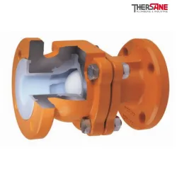 Clapet à boule à brides  XOMOX corps fonte revêtu PFA