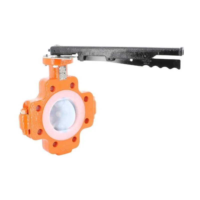 Robinet papillon LUG  XOMOX corps fonte revêtu PFA