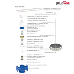 Pièces détachées Robinet fonte à flotteur inox équilibre