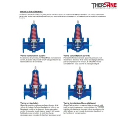 Principe de fonctionnement Réducteur stabilisateur de pression à membrane