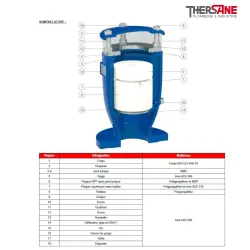 Nomenclature Ventouse triple fonction fonte avec protection anti-belier CSA FOX RFP