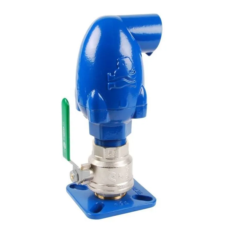 Ventouse triple fonction fonte avec robinet d'arret et bride