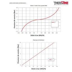Caractéristiques aérauliques Ventouse triple fonction fonte avec robinet d'arret et bride