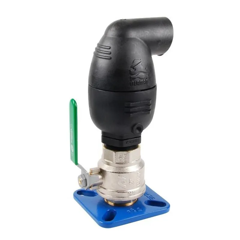 Ventouse triple fonction composite avec robinet d'arret et bride