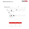 Dimensions leviers manuels Robinet à papillon à oreilles taraudées gamme excellence TTV NF rob-gaz