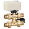 Vanne droite 3 voies pour C.I.C. avec té et raccords 1/2" livrée avec moteur électrique 3 points