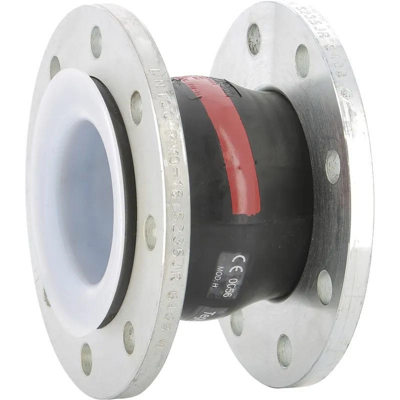 Compensateur de dilatation industriel TEGUFLEX® entraxe 130mm EPDM / TEFLON ROUGE à brides