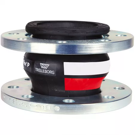 Compensateur de dilatation industriel TEGUFLEX® entraxe 130mm EPDM ACS à brides ROUGE-BLANC
