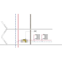 Schéma d'installation coffret d'encastrement pour module Plurimod avec le kit de fixation murale