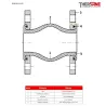 NOMENCLATURE Compensateur de dilatation industriel TEGUFLEX® entraxe 130mm NBR ALIMENTAIRE à brides BLANC