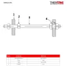 NOMENCLATURE Kit limiteur d'écartement entraxe 130mm pour modèle 1551 et 1506 acier 2 tirants à brides EN1092-1 PN10
