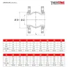 DIMENSIONS Compensateur de dilatation EPDM à brides tournantes PN10/16