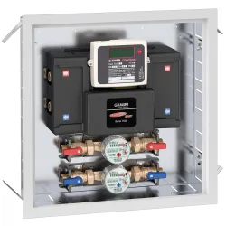 Installation boitier du compteur à impulsion pour Eau Chaude Sanitaire avec vanne/clapet BALLSTOP
