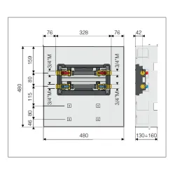 momenclature coffret d'encastrement pour module Plurimod avec le kit de fixation murale