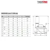 Dimensions et poids ESM 86 W - Electrovanne laiton à membrane assistée NF ACS
