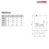 Dimensions ESM 85 - Electrovanne laiton à membrane assistée NF