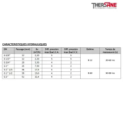 Caractéristiques hydrauliques VSO 84 - Electrovanne laiton à commande directe NF