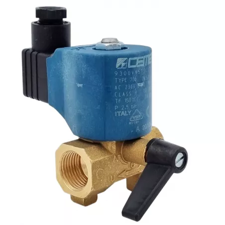 ECM 93 - Electrovanne laiton à commande manuelle 1/2'' NF