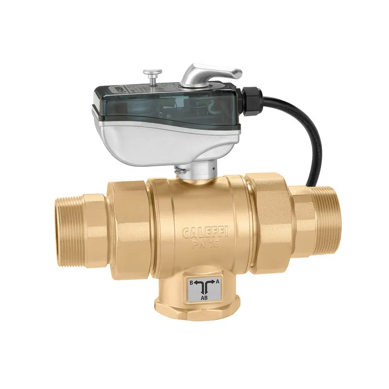 Vanne à sphère motorisée trois voies - Grands débits