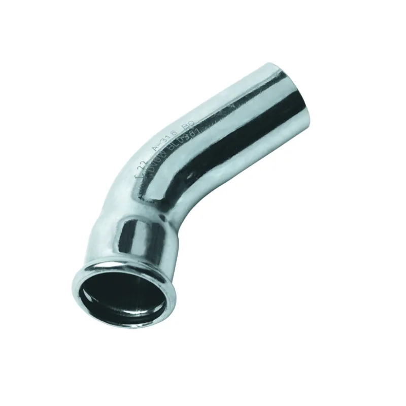 Coude 45° inox 316L à sertir Mâle / Femelle